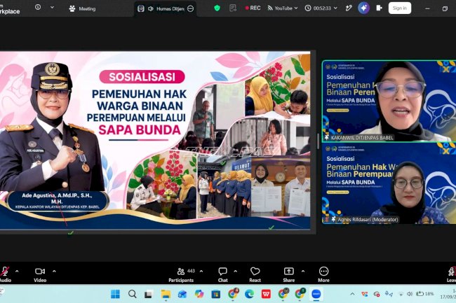 Sosialisasi Sapa Bunda, Kanwil Ditjenpas Babel Perkuat Pemenuhan Hak Pengasuhan Anak bagi Warga Binaan Perempuan