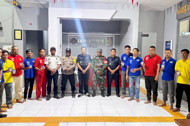 Cegah Gangguan Kamtib, Lapas Namlea Gandeng APH Gelar Razia dan Tes Urine