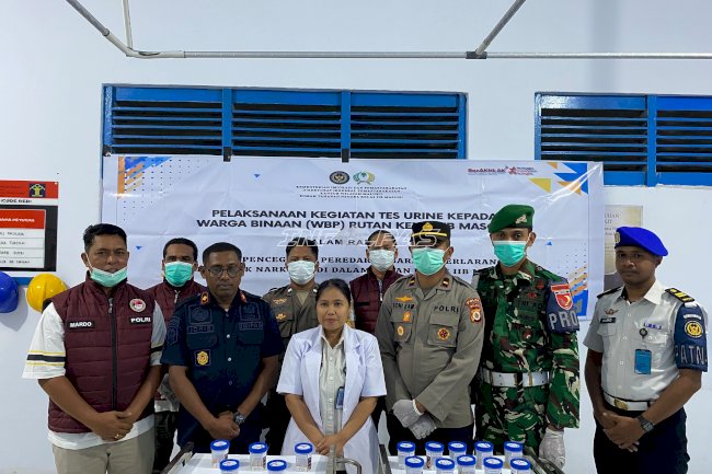 Rutan Masohi Gandeng APH Gelar Penggeledahan Blok Hunian dan Tes Urine
