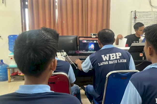 Kebaktian Online di Lapas Batulicin, Warga Binaan Nasrani Belajar Maknai Kehendak Tuhan