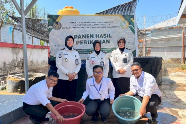 Lapas Perempuan Martapura Dorong Kemandirian Warga Binaan lewat Panen Ikan Nila