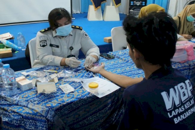 Lapas Banjarmasin Gandeng Puskesmas dan Dinkes, 500 Warga Binaan Jalani Pemeriksaan Kesehatan Gratis