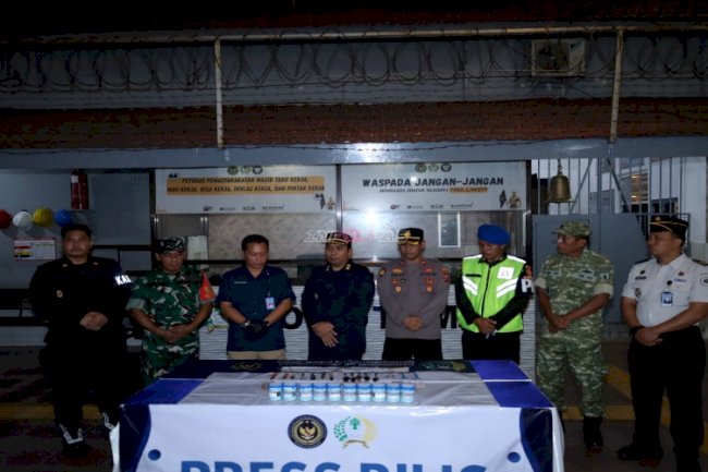 Lapas Mojokerto Gelar Razia dan Tes Urine bersama APH Mojokerto Raya