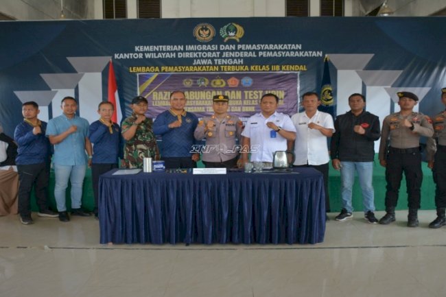 Tak Beri Celah Narkoba, Lapas Terbuka Kendal Gelar Razia Gabungan
