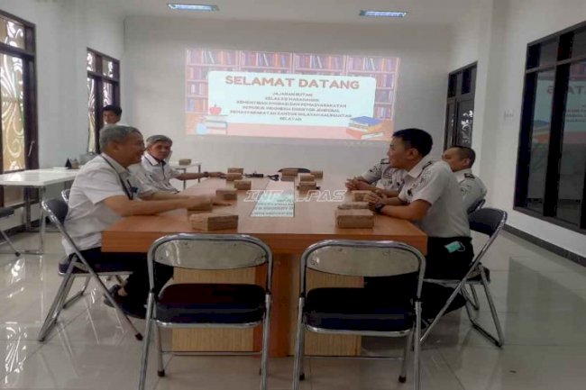 Perkuat Pembinaan Berbasis Literasi, Rutan Marabahan Jalin Koordinasi dengan Dispersip Kab. Batola