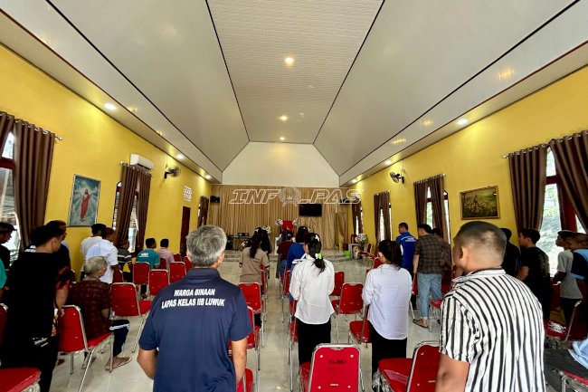 Kuatkan Iman dan Harapan, Lapas Luwuk Gelar Ibadah Bersama Warga Binaan Kristen