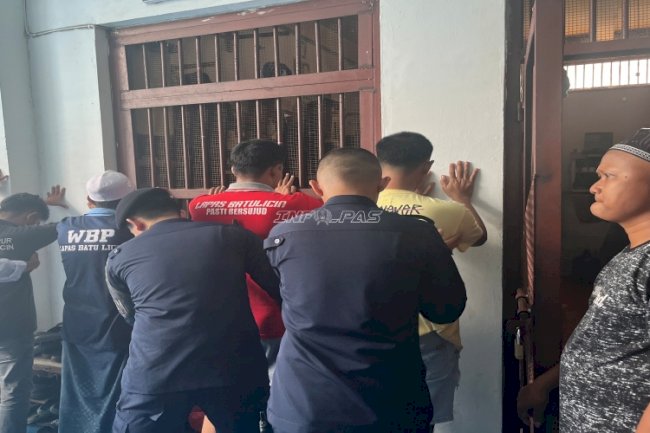 Tata Hunian Tetap Tertib, Lapas Batulicin Gelar Razia Kamar