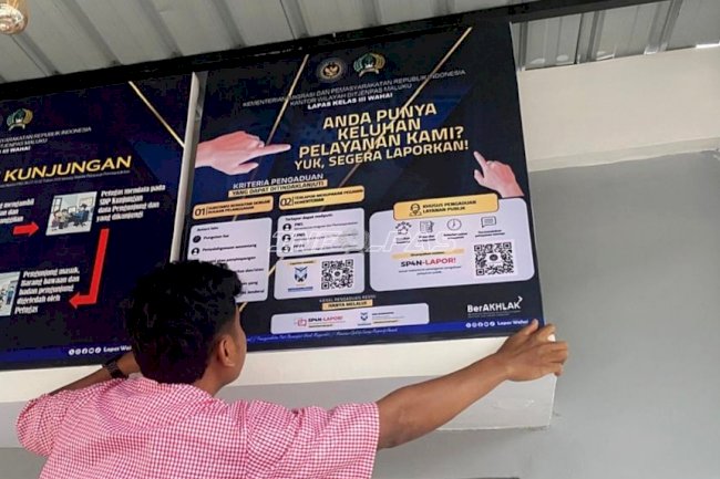 Perkuat Transparansi Layanan, Lapas Wahai Pasang QR Code Kanal Pengaduan Resmi