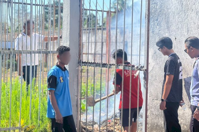 Jaga Kebersihan dan Keamanan, Lapas Atambua Bersihkan Area Brandgang