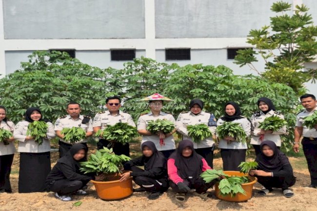 Bekali Keterampilan Pertanian, Lapas Perempuan Kendari Panen Singkong bersama Warga Binaan