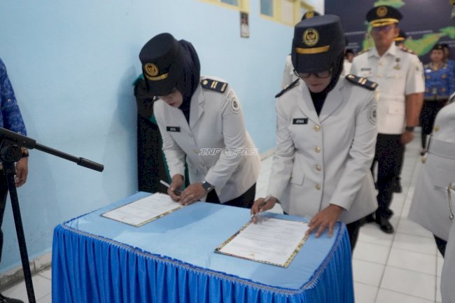 Kakanwil Ditjenpas Sulteng Lantik Dua Pejabat, Tegaskan Amanah Harus Diikuti Kinerja