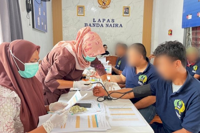 Lapas Bandanaira Gandeng Puskesmas Walang Gelar CKG bagi Warga Binaan