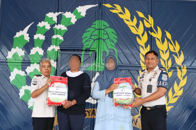 Peduli Warga Sekitar, Lapas Ambon Salurkan Bantuan Sembako
