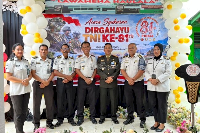 Perkuat Sinergi, Lapas Bandanaira Hadiri Syukuran HUT Ke-81 TNI