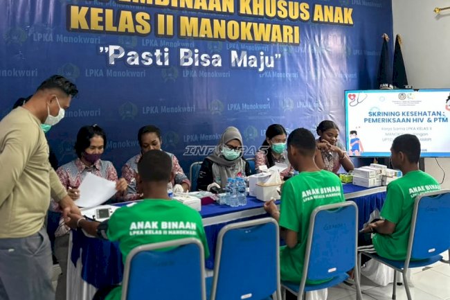 LPKA Manokwari Gandeng Puskesmas Maripi Skrining Kesehatan Petugas, Anak Binaan, dan Tahanan