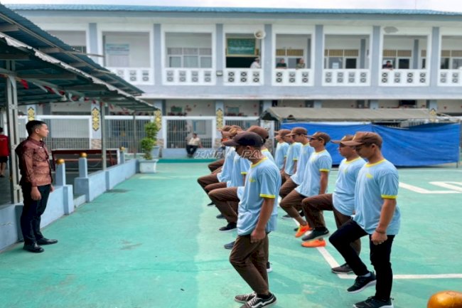Warga Binaan Lapas Kotabaru Asah Kekompakan lewat LKBB