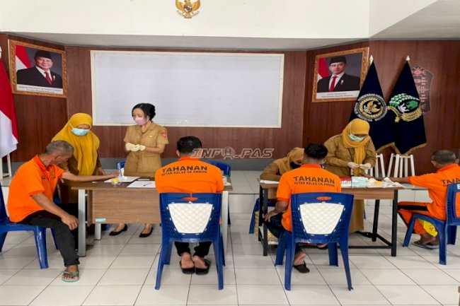 Deteksi Dini TBC, Rutan Ambon Gandeng Puskesmas Nania Periksa Kesehatan Tahanan dan Warga Binaan