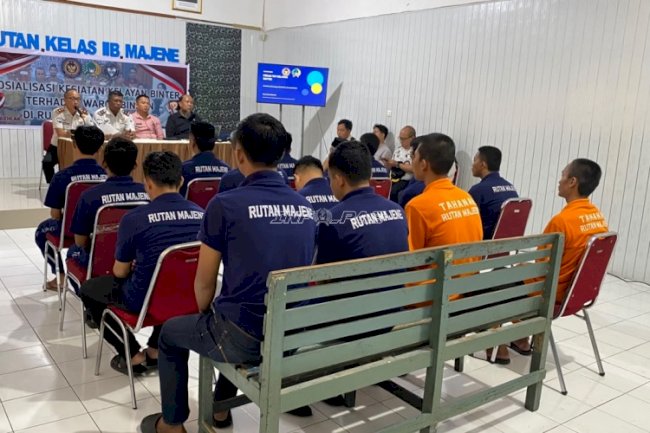 Rutan Majene Dukung Keberhasilan Reintegrasi Sosial lewat Sosialisasi Kelayan Binter 
