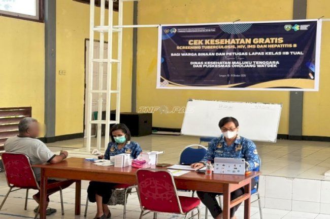 Cegah TBC dan HIV-AIDS, Lapas Tual Fasilitasi Pemeriksaan Kesehatan Gratis bagi Warga Binaan