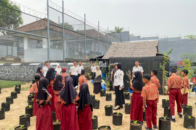 Besilak di SAE Lapas Tanjungpandan, 21 Siswa SDN 12 Badau Belajar Ketahanan Pangan
