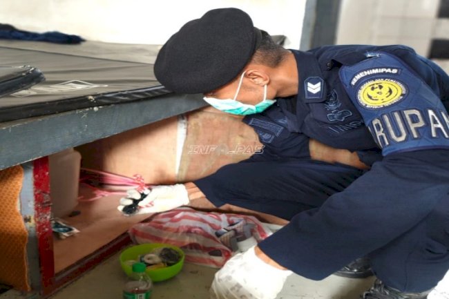 Komitmen Berantas Halinar, Lapas Saumlaki Intensifkan Razia Blok Hunian