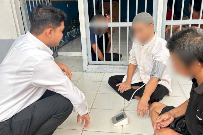 Deteksi Keluhan Sejak Dini, Rutan Marabahan Periksa Kesehatan Warga Binaan lewat Sapa Kasih
