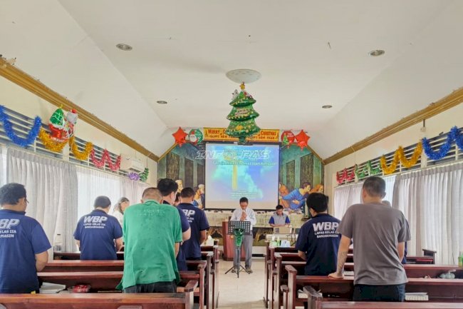 Warga Binaan Kristiani Lapas Banjarmasin Renungkan Kekudusan dan Komitmen Hidup