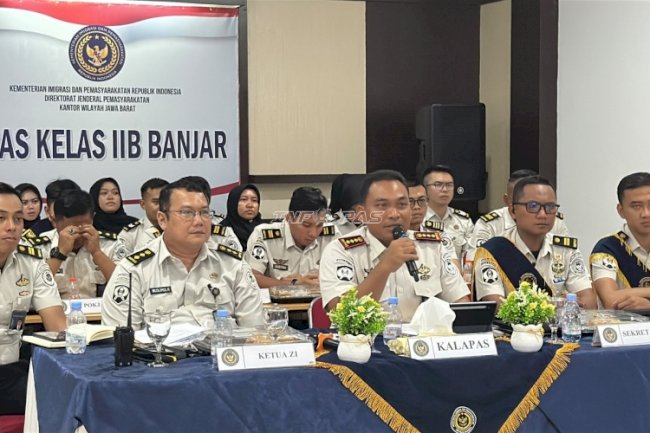 Lapas Banjar Unjuk Komitmen Integritas pada Evaluasi APBI bersama TPM Itjen Kemenimipas