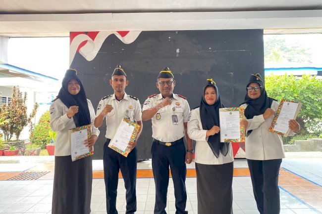 Empat Pegawai Rutan Masohi Naik Pangkat, Karutan Tekankan Profesionalisme