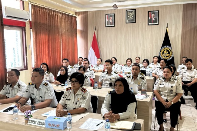 Dukung Optimalisasi Data Pemasyarakatan, Bapas Ambon Siap Tindak Lanjuti Hasil Evaluasi