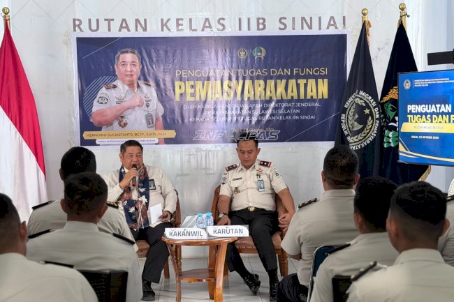 Rutan Sinjai Terima Kunjungan Kakanwil, Panen Sayuran hingga Penguatan Jajaran