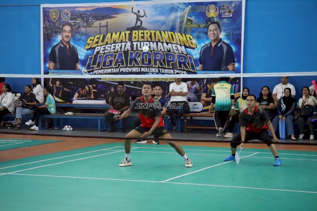 Tampil Gemilang, Ganda Putra Lapas Ambon Melaju ke Babak 16 Besar Liga Korpri Maluku 2026