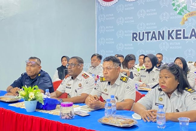Ikuti Monev Kanwil Ditjenpas Maluku, Rutan Masohi Evaluasi Capaian Kinerja Tiga Triwulan 2026