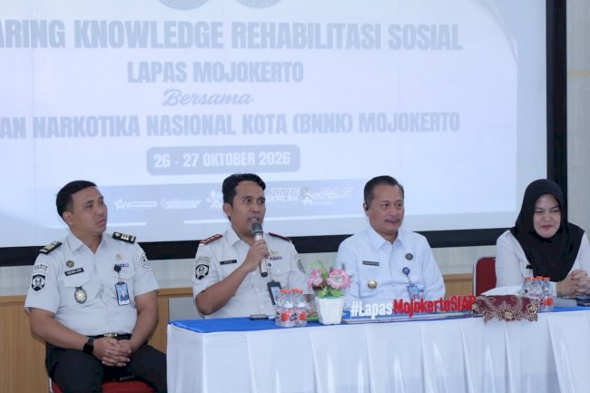Perkuat Rehabilitasi Sosial, Lapas Mojokerto Gandeng BNNK Gelar Sharing Knowledge