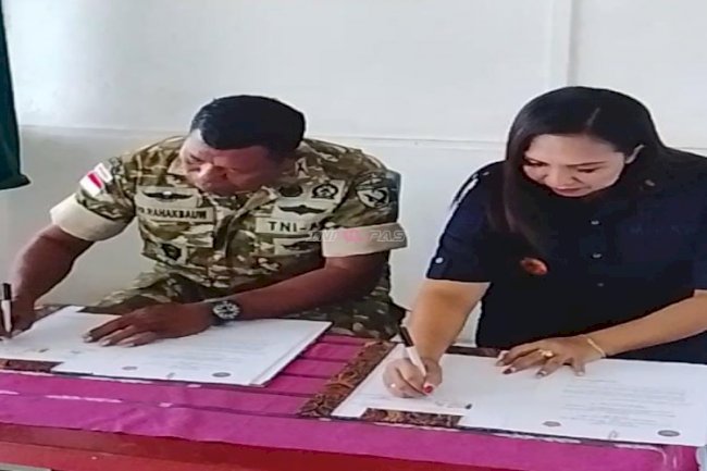 Bapas Saumlaki Perkuat Sinergi Pembimbingan dan Reintegrasi Sosial dengan Koramil 1507-02/Saumlaki