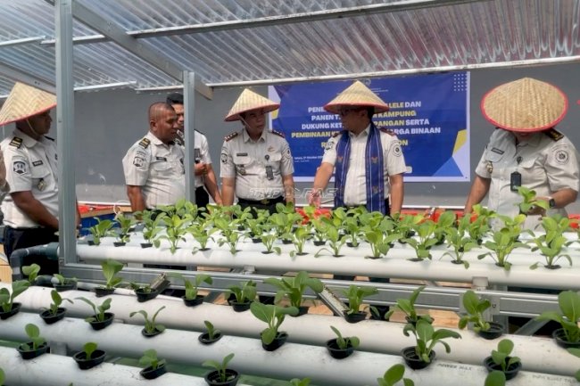 Wujudkan Ketahanan Pangan Berkelanjutan, Rutan Ambon Tebar Benih Lele dan Panen Telur Ayam Kampung