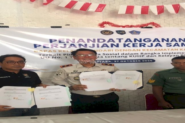 Bapas Kendari dan Kec. Kambu Sepakati PKS Pidana Kerja Sosial dan Kelayan Binter