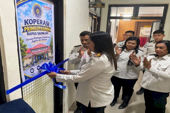 Resmikan Primkopasindo, Bapas Saumlaki Perkuat Semangat Kebersamaan dan Kesejahteraan Petugas