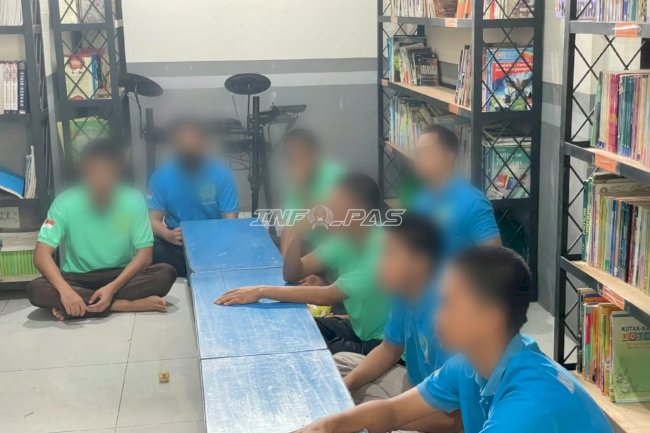 LPKA Palangka Raya Fasilitasi Pembelajaran Paket A bagi Anak Binaan di Ruang Baca