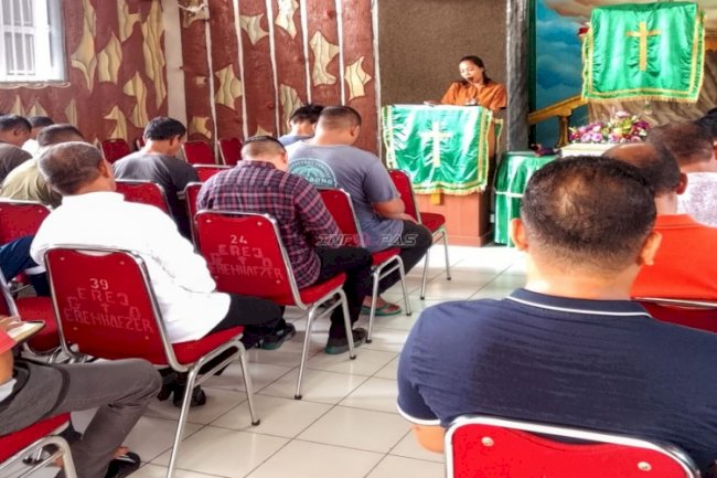 Rutan Ambon Gelar Ibadah Gereja Oikumene bersama Kemenag Kota Ambon
