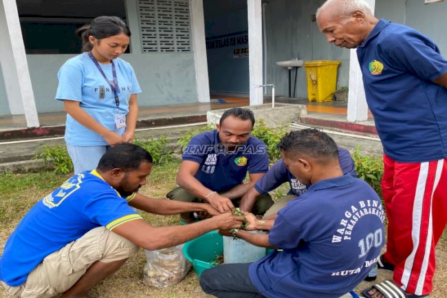 Manfaatkan Limbah Dapur, Rutan Masohi Apresiasi Inovasi Peserta Magang dalam Pengolahan Pupuk Organik