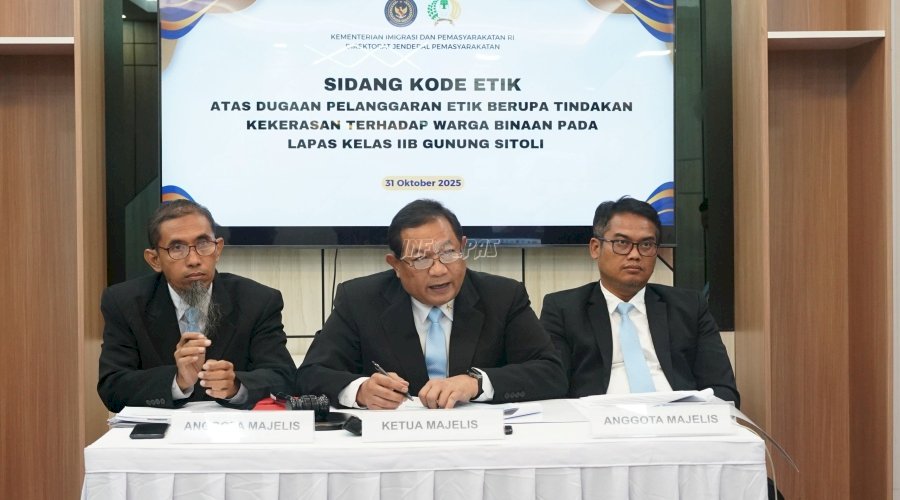 Ditjenpas Tegakkan Integritas lewat Sidang Kode Etik Petugas Lapas dan Rutan